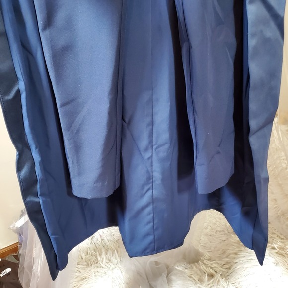 Kay Unger Valia Walk Thru Jumpsuit Maxi Dress Size 6 Runway Formal Starlet Blue - Picture 4 of 6